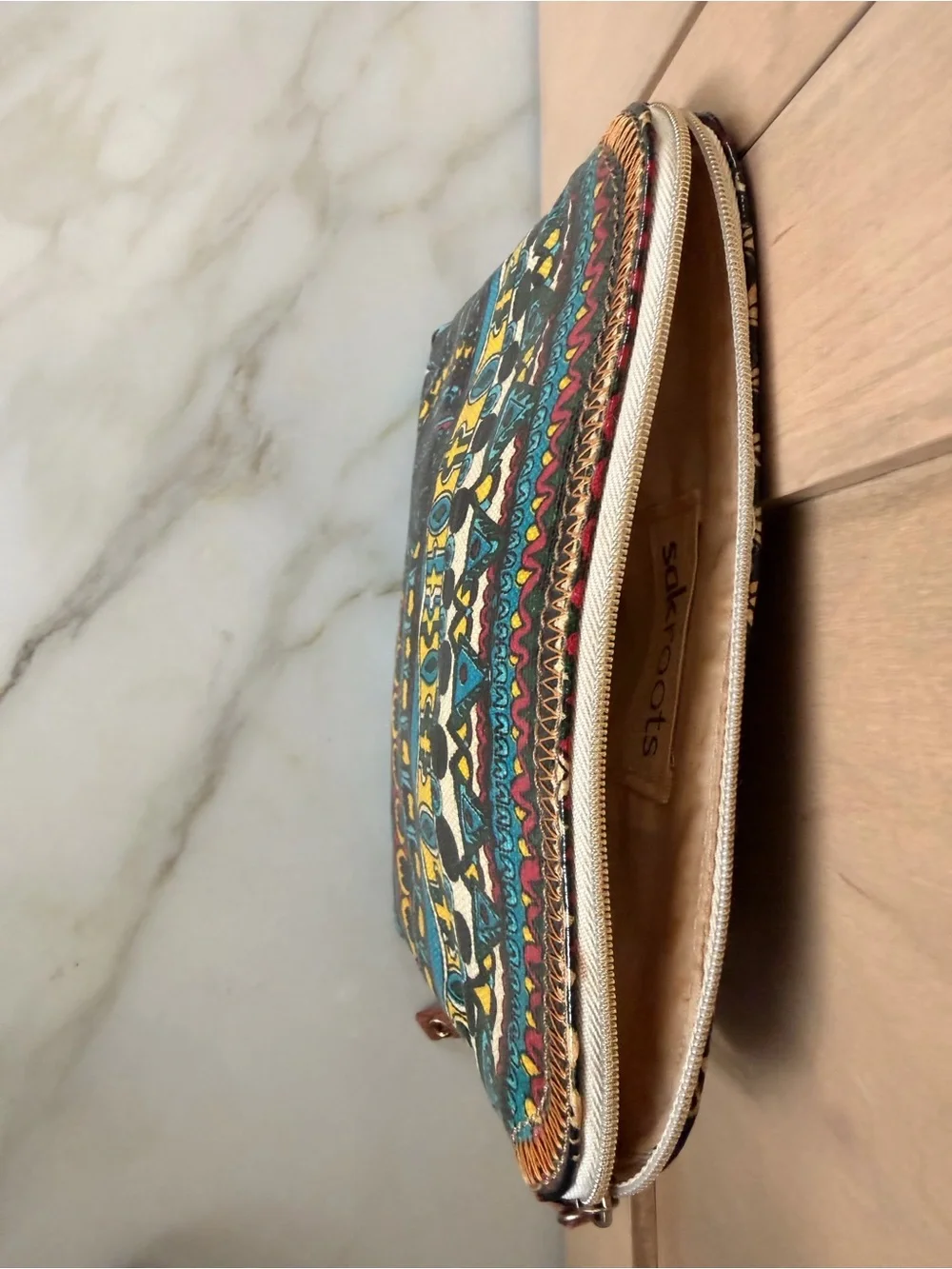 Sakroots Multicolor Printed Canvas Zip Pouch